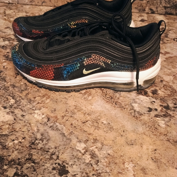 Nike Air Max 97 Black Multicolor Sneakers Size 8.5 Mens - Picture 6 of 6